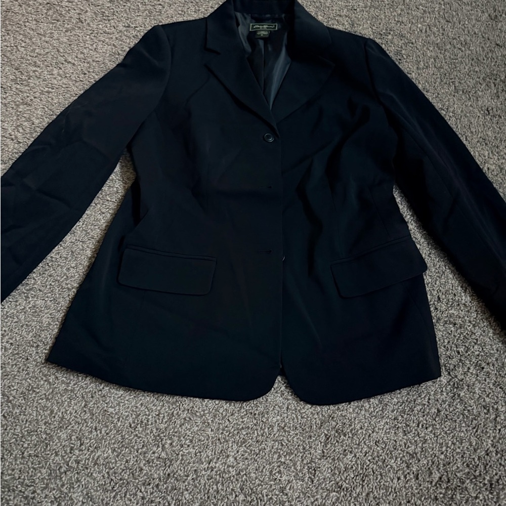 Eddie Bauer Y2K Women's Black Blazer Sz 10 Great Condition! Ladies Black Jacket